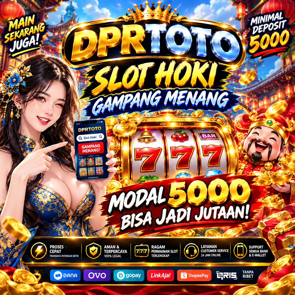 DPRTOTO : Alur Jalur Lintas Slot Hoki Resmi Hari Ini Dijamin Pasti Mantap Dengan Deposit 5000 keluaran Slot Gacor Hari Ini